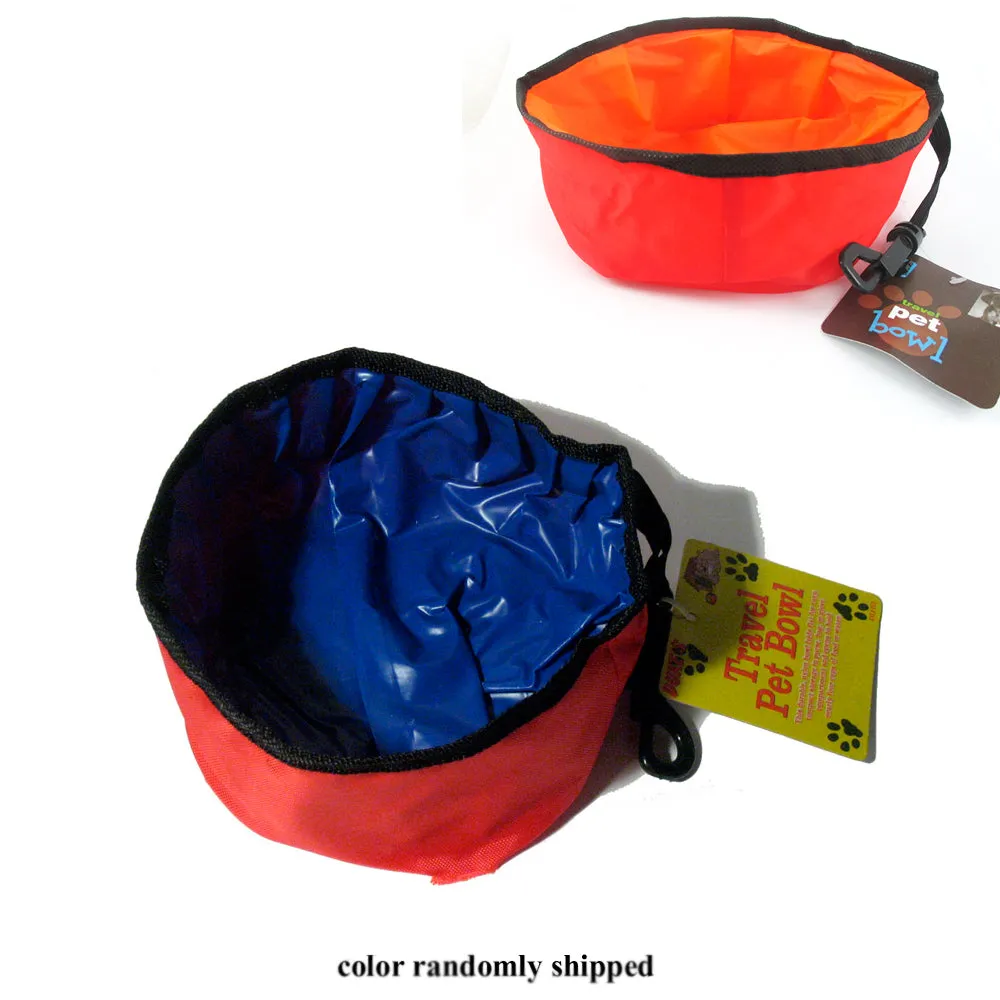 2 PC Dog Portable Water Bowl Food Feeder Collapsible Travel Foldable Water Cat