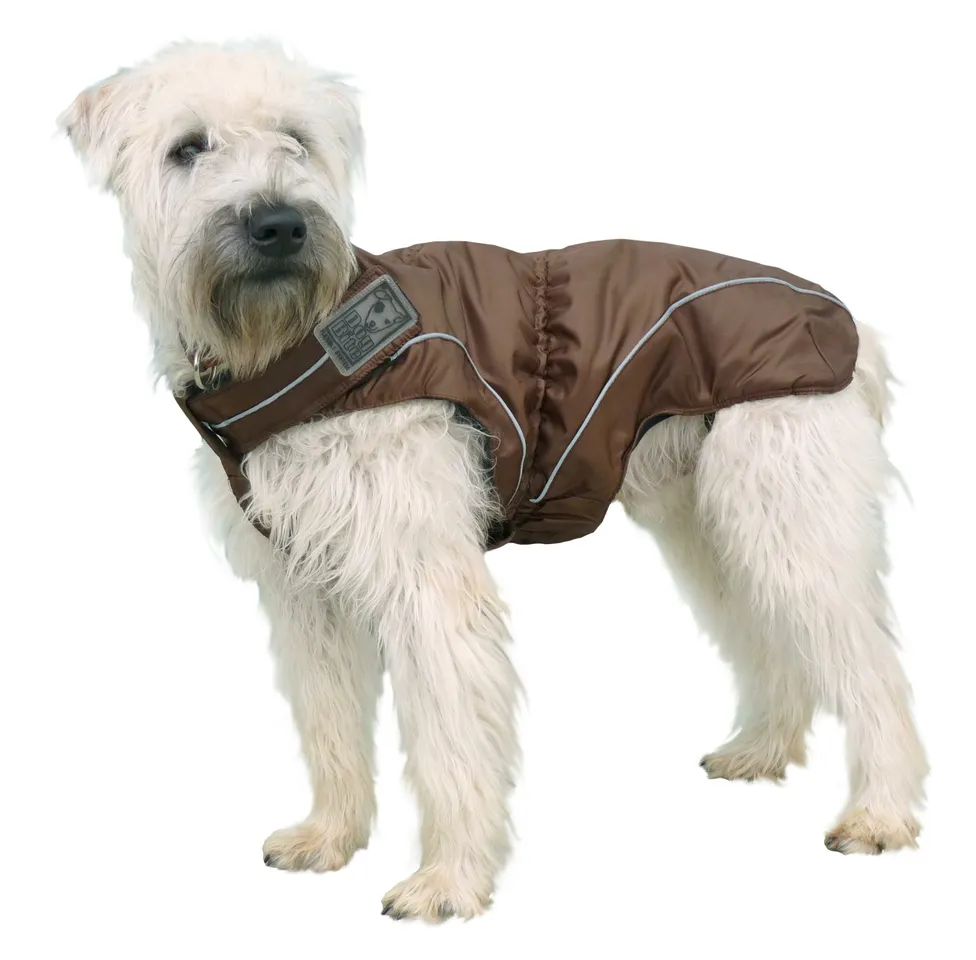 Dog Winter Fleece Jacket, Brown, XS to 4XL - Perfect for the Outdoor Enthusiast