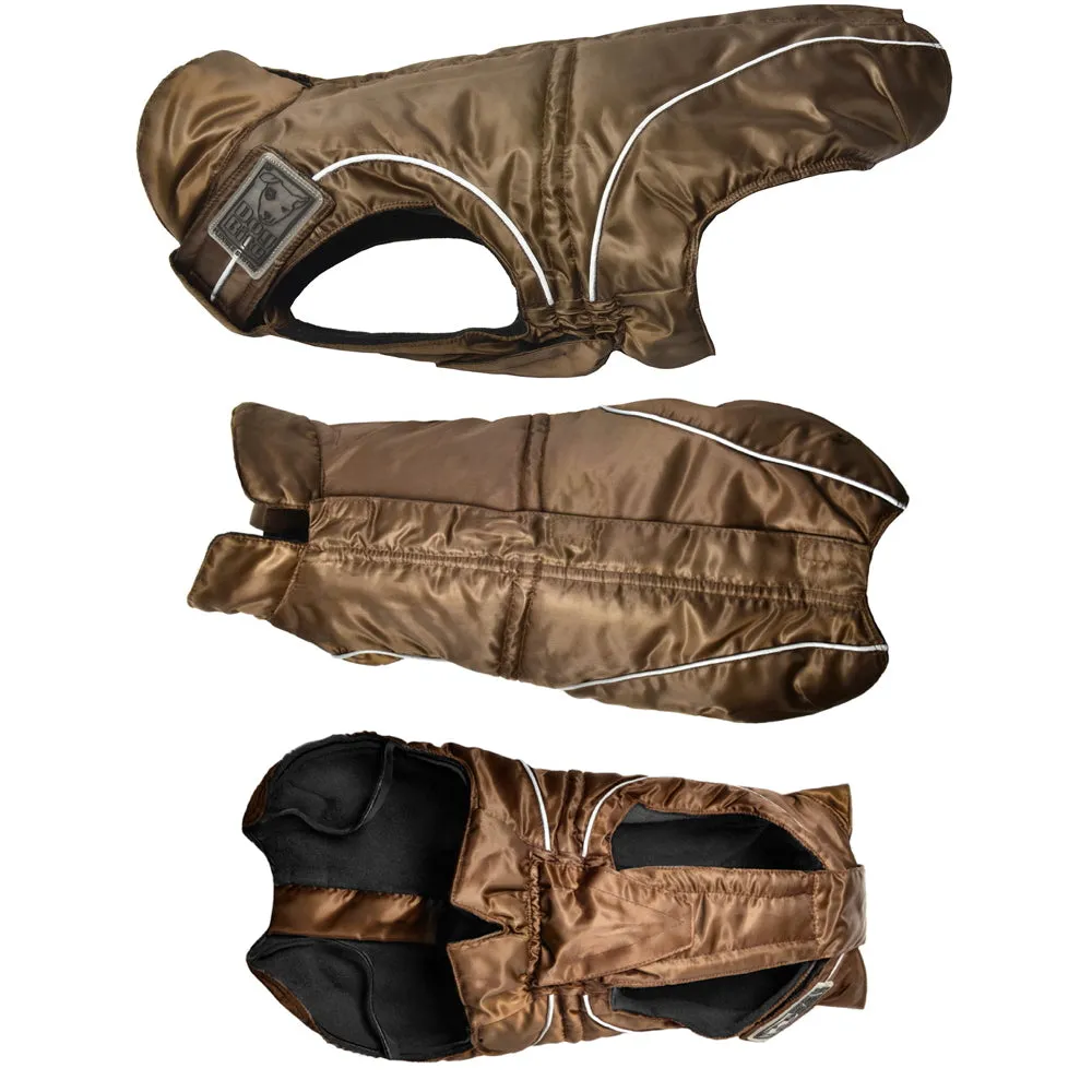 Dog Winter Fleece Jacket, Brown, XS to 4XL - Perfect for the Outdoor Enthusiast