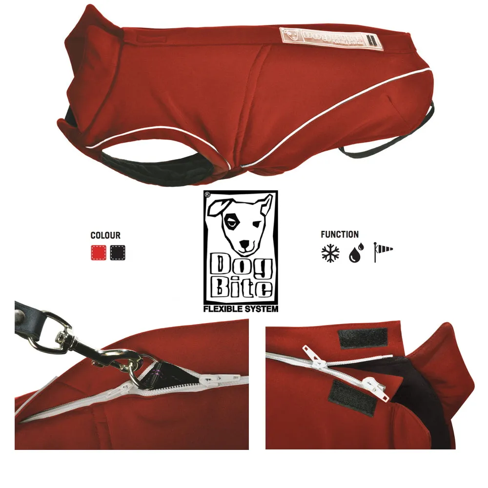 Dog Winter Jacket Red Soft-Shell w/ Fleece Lining - Perfect for the Outdoor Enthusiast