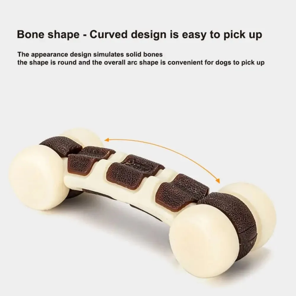 Durable Nylon Teeth Cleaning Beef Flavor Dog Chew Bone Toy for Aggressive Chewers