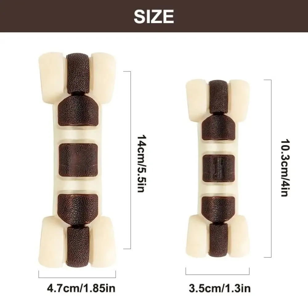 Durable Nylon Teeth Cleaning Beef Flavor Dog Chew Bone Toy for Aggressive Chewers