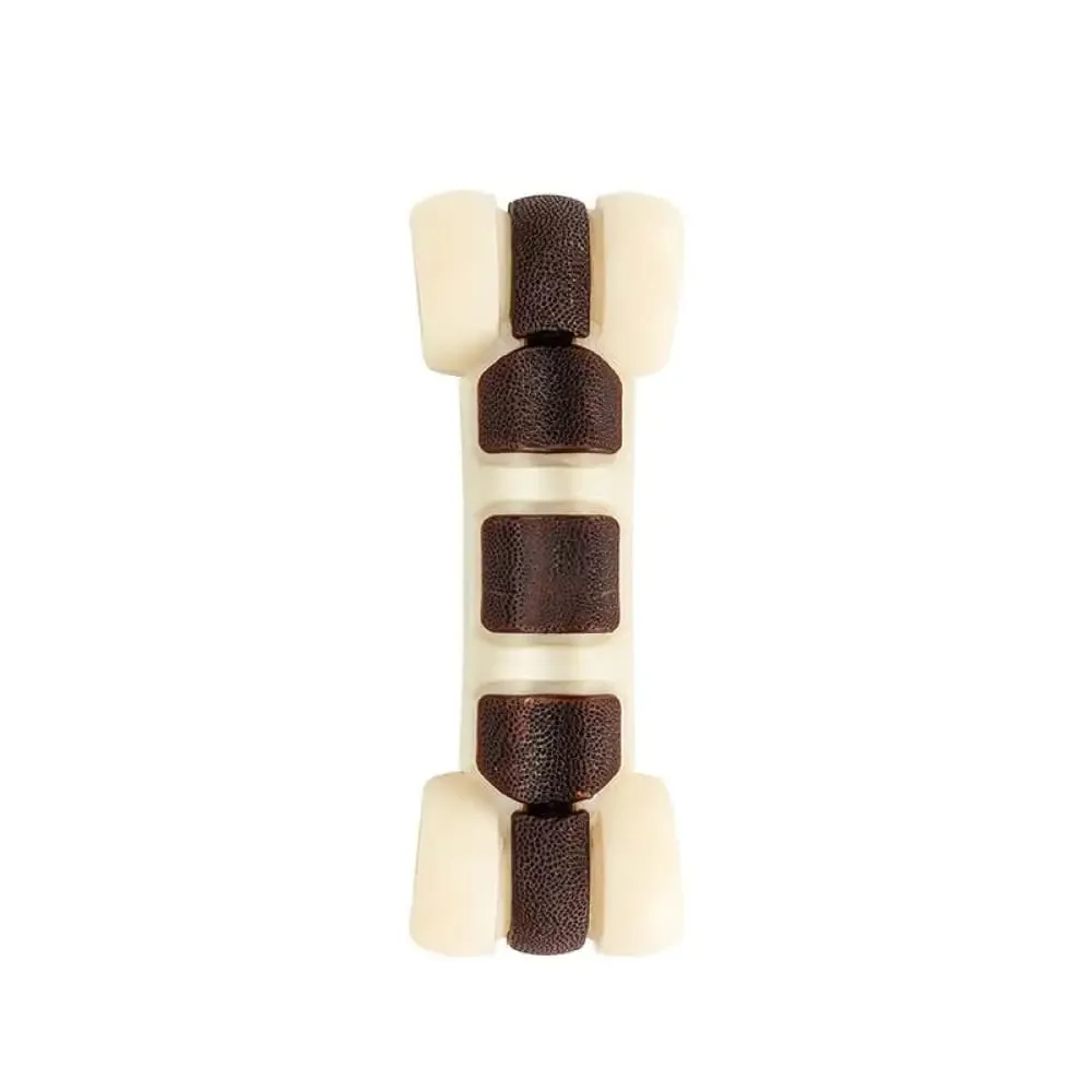 Durable Nylon Teeth Cleaning Beef Flavor Dog Chew Bone Toy for Aggressive Chewers