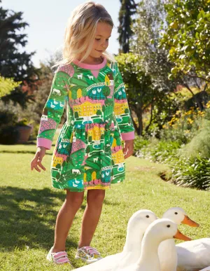 Jersey Sweatshirt Dress-Multi Country House