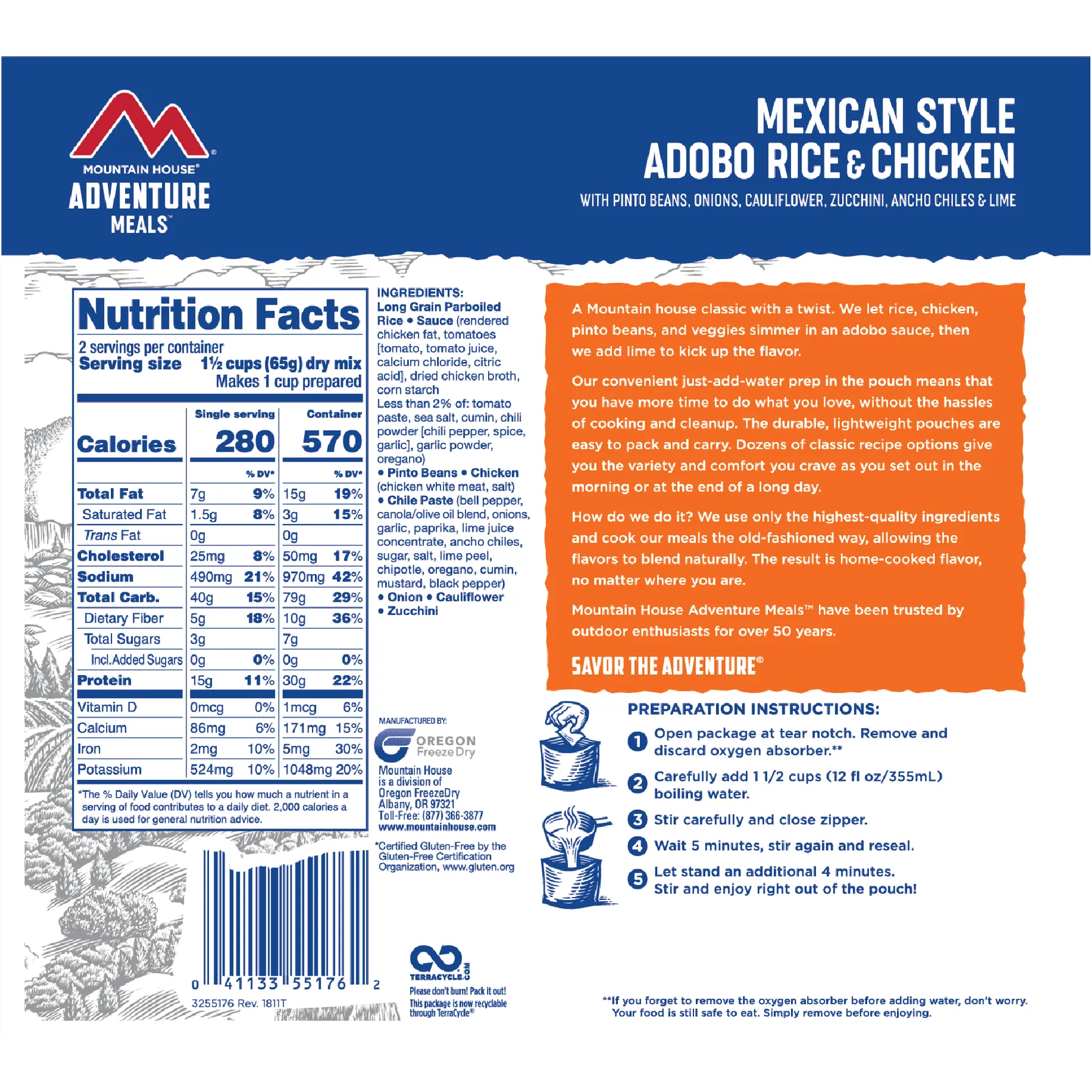 Mexican Adobo Rice & Chicken - Pouch