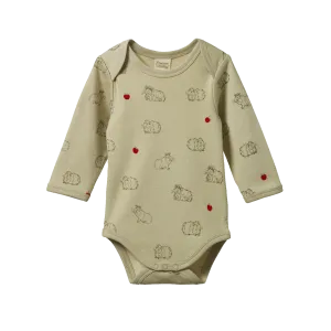 Nature Baby Long Sleeve Bodysuit - Guinea Pig Gala Print