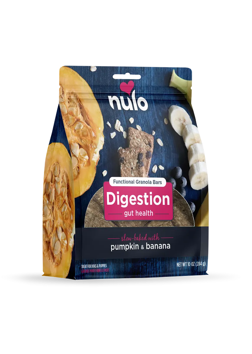 Nulo Digestion Gut Health Functional Granola Bars 10-oz, Dog Treat