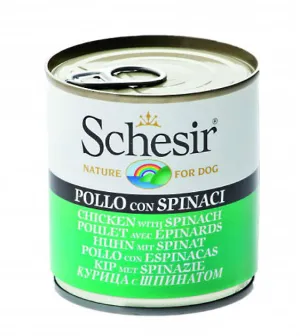 Schesir Wet Dog Food (Chicken with Spinach)