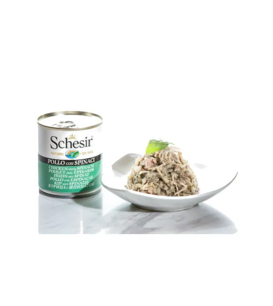 Schesir Wet Dog Food (Chicken with Spinach)