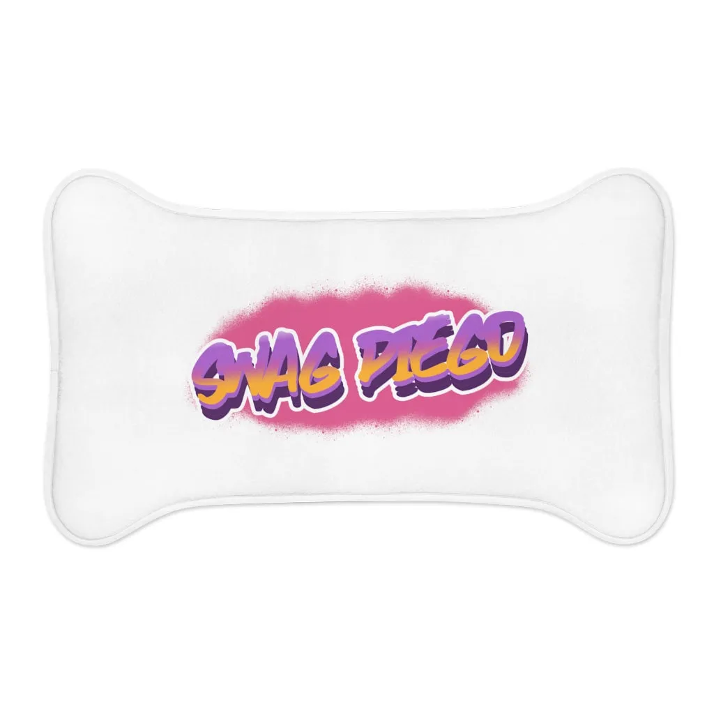 Swag Diego OFFICIAL Graffiti Logo Bone Shaped Dog Feeding Mat