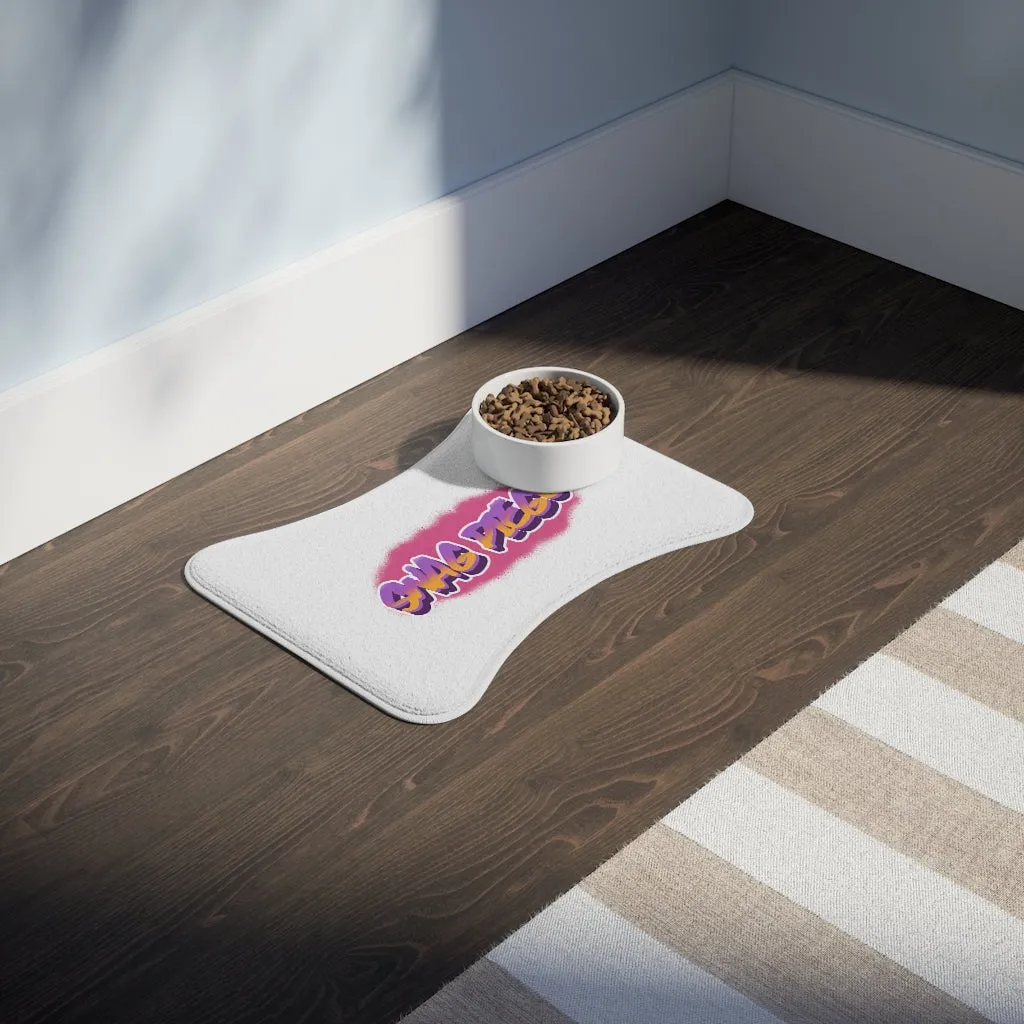 Swag Diego OFFICIAL Graffiti Logo Bone Shaped Dog Feeding Mat