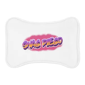 Swag Diego OFFICIAL Graffiti Logo Bone Shaped Dog Feeding Mat