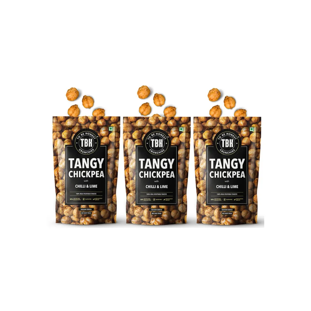 Tbh Tangy Chickpea Chilli and Lime 110g (Pack of 3) – Healthy Chickpea Snacks