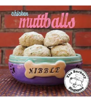 The Barkery Chicken Muttballs Meal Toppers Frozen Dog Food