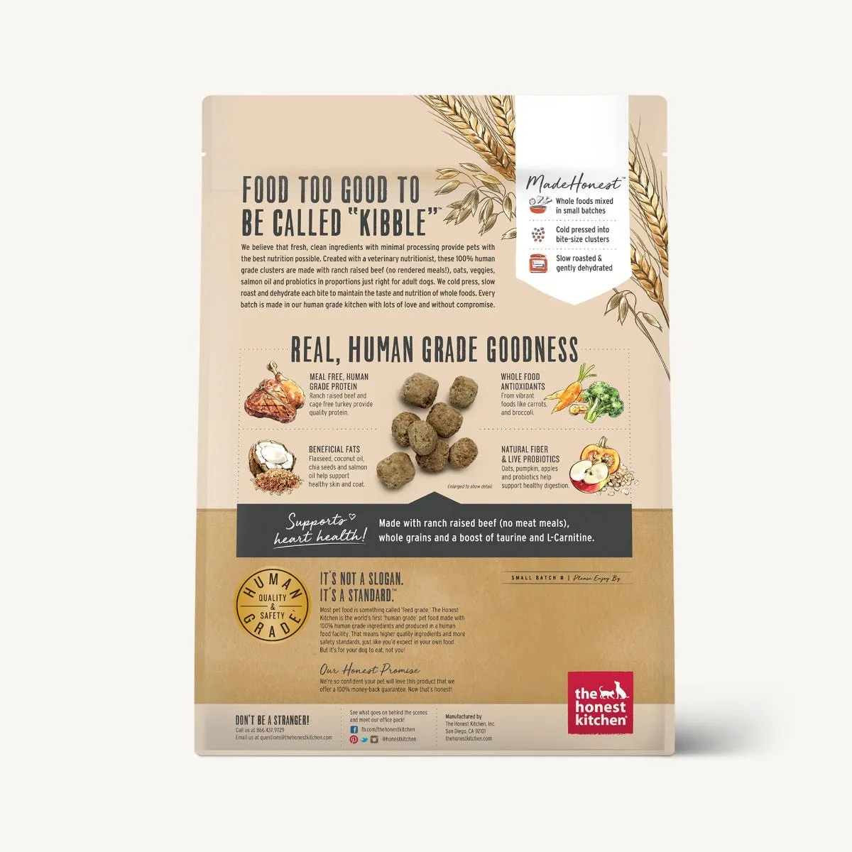 The Honest Kitchen Whole Grain Whole Food Beef and Turkey Clusters for Dogs